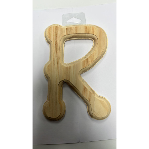 BIG WOODEN LETTER-R  H6'' W 4.5''