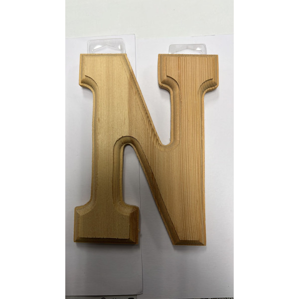 BIG WOODEN LETTER-N  H 6'' W 4.5''