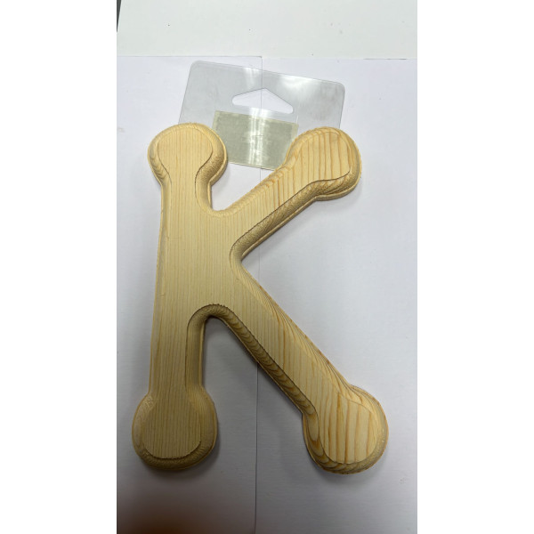 BIG WOODEN LETTER-K  H6'' W 4.5''