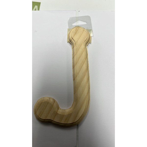 BIG WOODEN LETTER- J  H6'' W4.5''