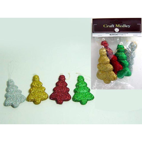 GLITTER ORNAMENT CHRISTMAS TREE 3.1/8