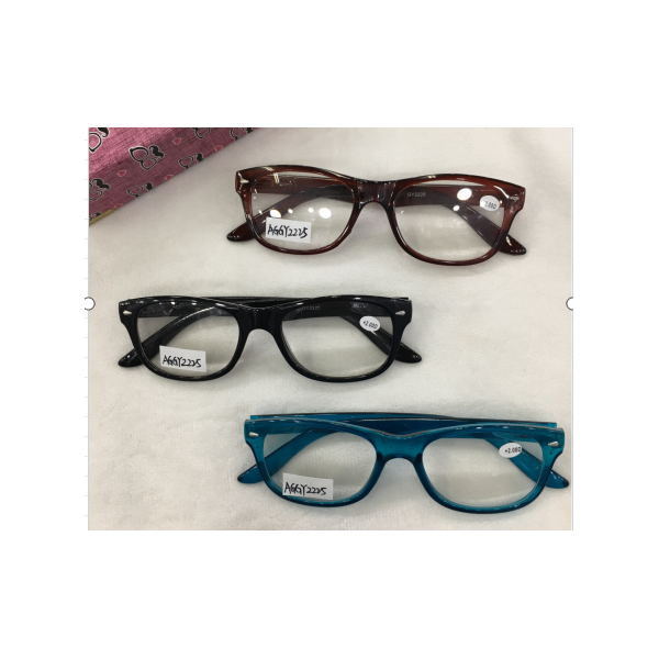 READING GLASSES PLASTIC FRAME 4 COLORS P+4.00