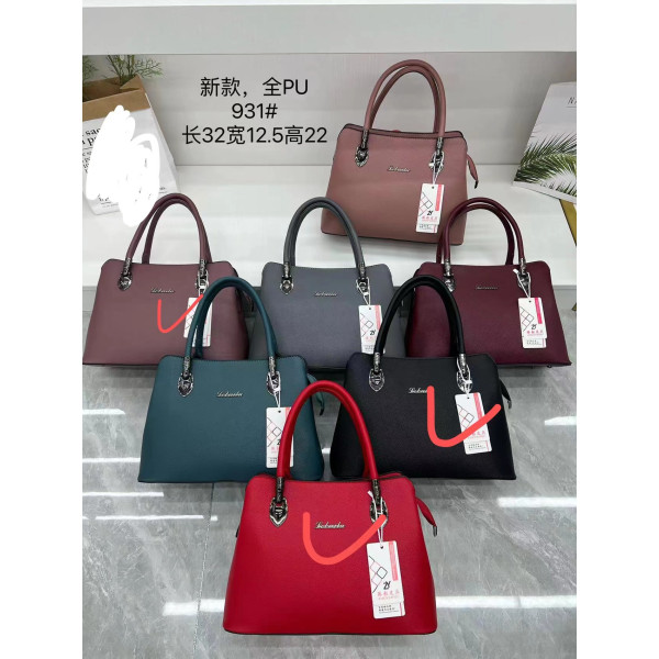 LADIES  HAND BAGS 3 COLORS (BLK/RED/PURPLE)