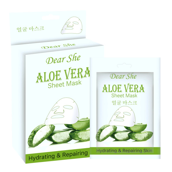 HYDRATING AND REPAIRING ALOE VERA MASK 10'S