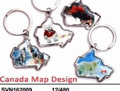 CANADA MAP WILD LIFE ANIMALS K/C