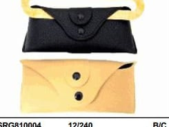 GLASS CASE SOFT PVC W/BELT CLIP BLK/BGE HANGABLE