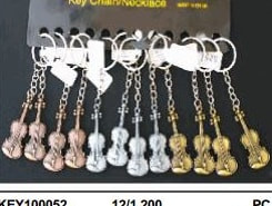 K/C GUITAR GOLD/SILVER/COPPER