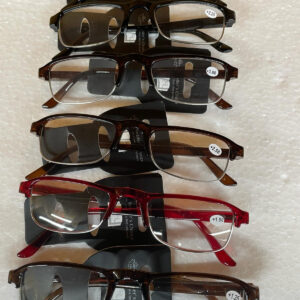 READING GLASS PLASTIC FRAME TOP WITH NICE METAL FRAME MIXED POWERS /3 COLORS