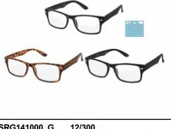 SINGLE POWER UNISEX READERS ASST COLORS POWER +4.00