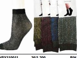 SOX ANKLE W/DESIGN ASST. HQ, SILKY FINISH